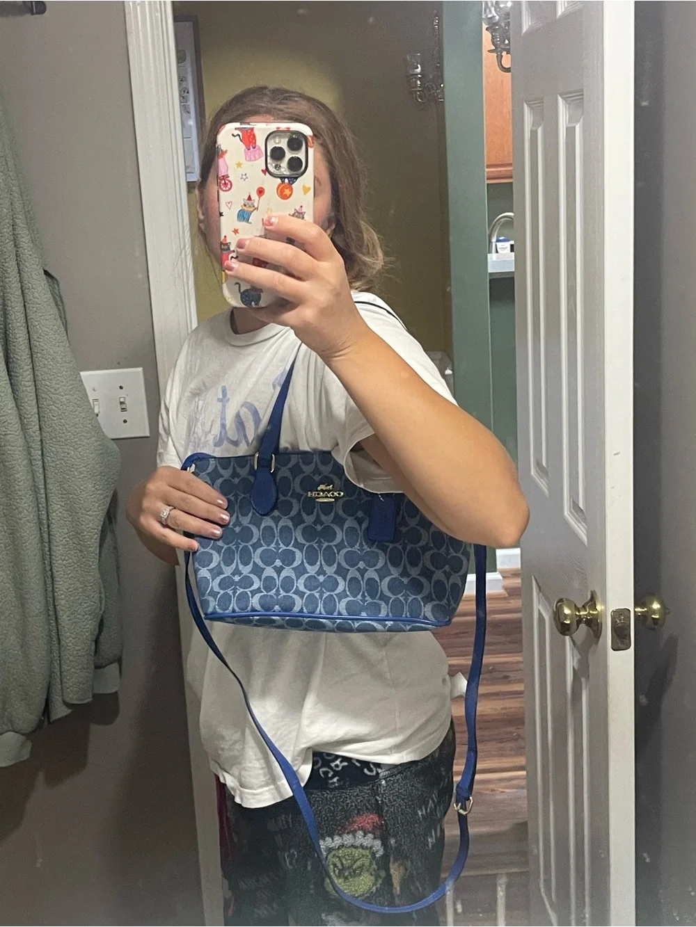 Coach denim crossbody/shoulder bag